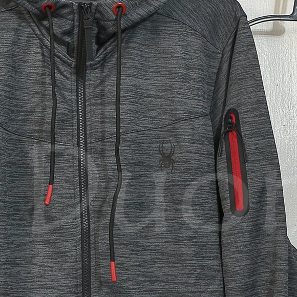 Spyder Men Full Zip hoodie GRAY - Picture 4 of 9